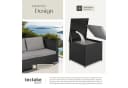 tectake Loungeset Rattan Sitzgruppe 5-tlg. Schwarz/Grau Bild 4