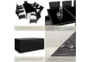 tectake Gartenlounge Set 9-tlg. Schwarz Aluminium Polyrattan mit Glas Bild 5