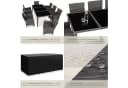 tectake Gartenlounge Menorca 9-tlg. Grau Aluminium Polyrattan mit Glas Bild 5