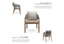 TECTAKE Gartenstuhl Manacor Akazienholz Grau/Beige 4er Set Bild 3