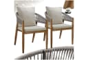TECTAKE Gartenstuhl Manacor Akazienholz Grau/Beige wetterfest Bild 2