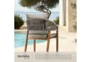 TECTAKE Gartenstuhl Manacor Akazienholz Grau/Beige wetterfest Bild 4