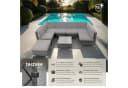 tectake Loungeset Rattan Lounge 8-tlg. Grau mit Kissen Bild 1