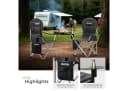 tectake Campingstuhl Gepolstert Schwarz 2er Set Faltbar Bild 4