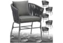 tectake Gartenstuhl Stuhlset 6 St. Pulverbeschichteter Stahl Bild 2