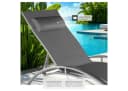 tectake Gartenliege Aluminium Sonnenliege Grau 180x59x50cm Bild 4