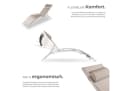 tectake Gartenliege Aluminium Sonnenliege Beige 2 St. Bild 3
