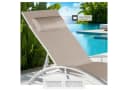 tectake Gartenliege Aluminium Sonnenliege Beige 2 St. Bild 4
