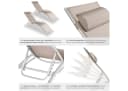tectake Gartenliege Aluminium Sonnenliege Beige 2 St. Bild 5
