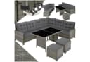 Tectake Loungeset Rattan Lounge 6-tlg. Grau Bild 2