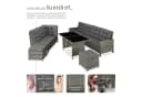 Tectake Loungeset Rattan Lounge 6-tlg. Grau Bild 3