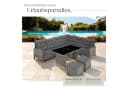 Tectake Loungeset Rattan Lounge 6-tlg. Grau Bild 4