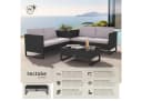 tectake Rattan Sitzgruppe 4 Personen Set, Stabiles Stahlgestell Bild 1