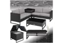 tectake Rattan Sitzgruppe 4 Personen Set, Stabiles Stahlgestell Bild 2