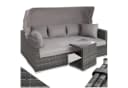 tectake Gartenlounge San Marino 7-tlg. Grau Polyrattan Aluminium Bild 2