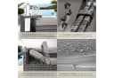 tectake Gartenlounge San Marino 7-tlg. Grau Polyrattan Aluminium Bild 5