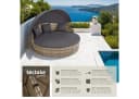 tectake Loungeset Rattan Sonneninsel Santorin UV-beständig Bild 1