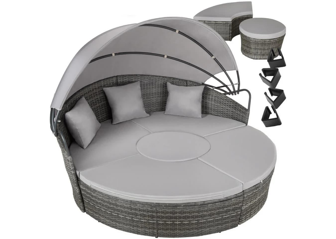 Tectake Rattan Sonneninsel Santorin UV-beständig Polyrattan - Bild 2