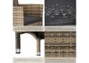 tectake Rattanstuhl 2er Set Rattan Polsterbezüge Beige/Grau Bild 5