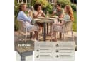 TECTAKE Gartentisch Inca aus Aluminium Schwarz/Braun ausziehbar Bild 1