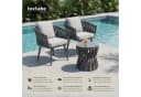tectake Gartenlounge-Set 3-tlg. Anthrazit Aluminium mit Glasplatte Bild 2