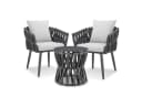 tectake Gartenlounge-Set 3-tlg. Anthrazit Aluminium mit Glasplatte Bild 3