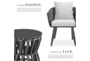 tectake Gartenlounge-Set 3-tlg. Anthrazit Aluminium mit Glasplatte Bild 4