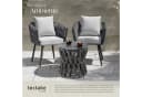 tectake Gartenlounge-Set 3-tlg. Anthrazit Aluminium mit Glasplatte Bild 5