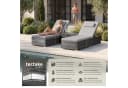 TECTAKE Rattan-Doppelliege Carbonera mit Tisch grau Bild 1
