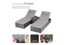 TECTAKE Rattan-Doppelliege Carbonera mit Tisch grau Bild 3