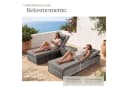 TECTAKE Rattan-Doppelliege Carbonera mit Tisch grau Bild 4