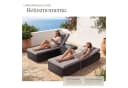 tectake Gartenliege Rattan-Doppelliege mit Tisch Schwarz Bild 4