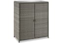 TECTAKE Geräteschrank Monza Grau Aluminium Poly Rattan Bild 3