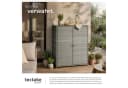 TECTAKE Geräteschrank Monza Grau Aluminium Poly Rattan Bild 5