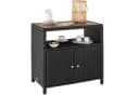 TECTAKE Gartenschrank Monscia mit WPC-Lamellen und Polyrattan Schwarz Bild 1