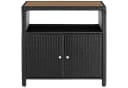TECTAKE Gartenschrank Monscia mit WPC-Lamellen und Polyrattan Schwarz Bild 3