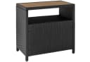 TECTAKE Gartenschrank Monscia mit WPC-Lamellen und Polyrattan Schwarz Bild 4