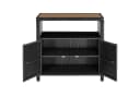 TECTAKE Gartenschrank Monscia mit WPC-Lamellen und Polyrattan Schwarz Bild 5