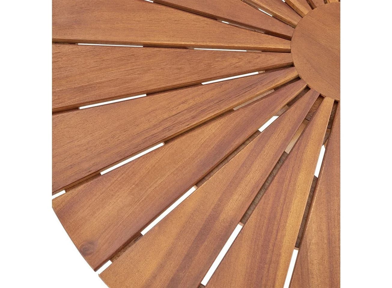 TECTAKE Gartentisch Pollensa rund aus massivem Akazienholz braun - Bild 5