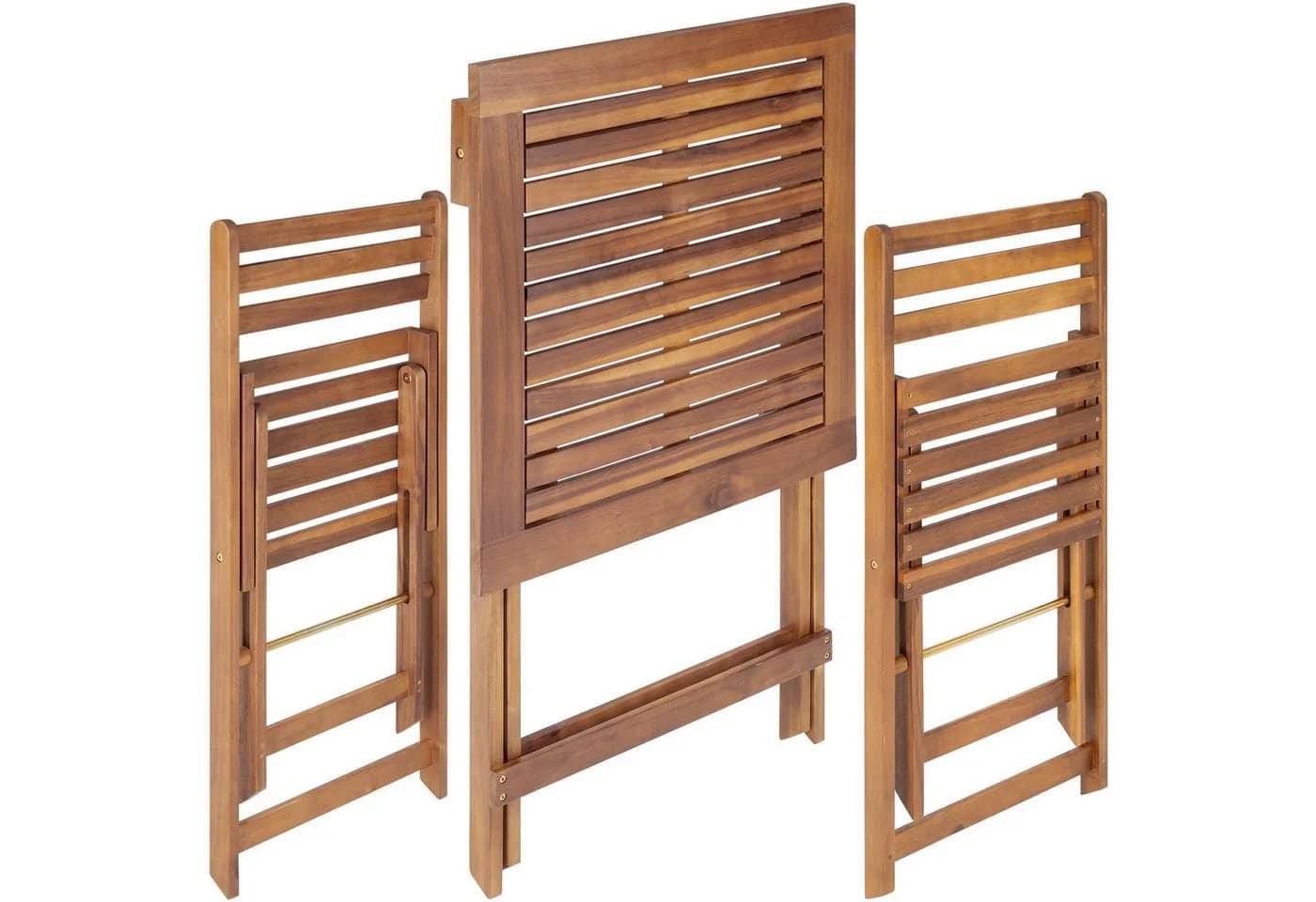 TECTAKE Bistroset Sóller 3-tlg. Klappbar Akazienholz Braun - Bild 4