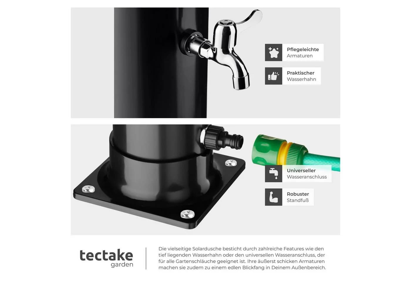 TecTake Solardusche 20 Liter mit Regenduschkopf - Bild 5