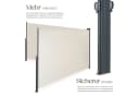 tectake Doppel-Seitenmarkise Beige Automatischer Aufrollmechanismus Bild 3