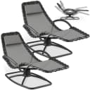 tectake Gartenliege Sonnenliege Toulon Ergonomisch mit sanfter Schwingfunktion 2er Set Bild 1