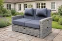 Green Spirit Multifunktions-Gartensofa „Sunny“ grau Polyrattan Bild 2