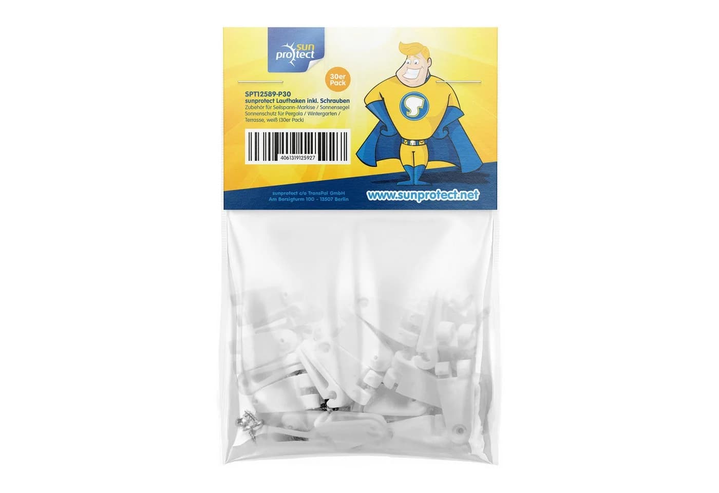 sunprotect Seilspannsonnensegel Weiß UV-beständig - Bild 2