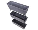kamelshopping Vertikaler Pflanzkasten-Regal Grau mit Wasserspeicher Bild 2