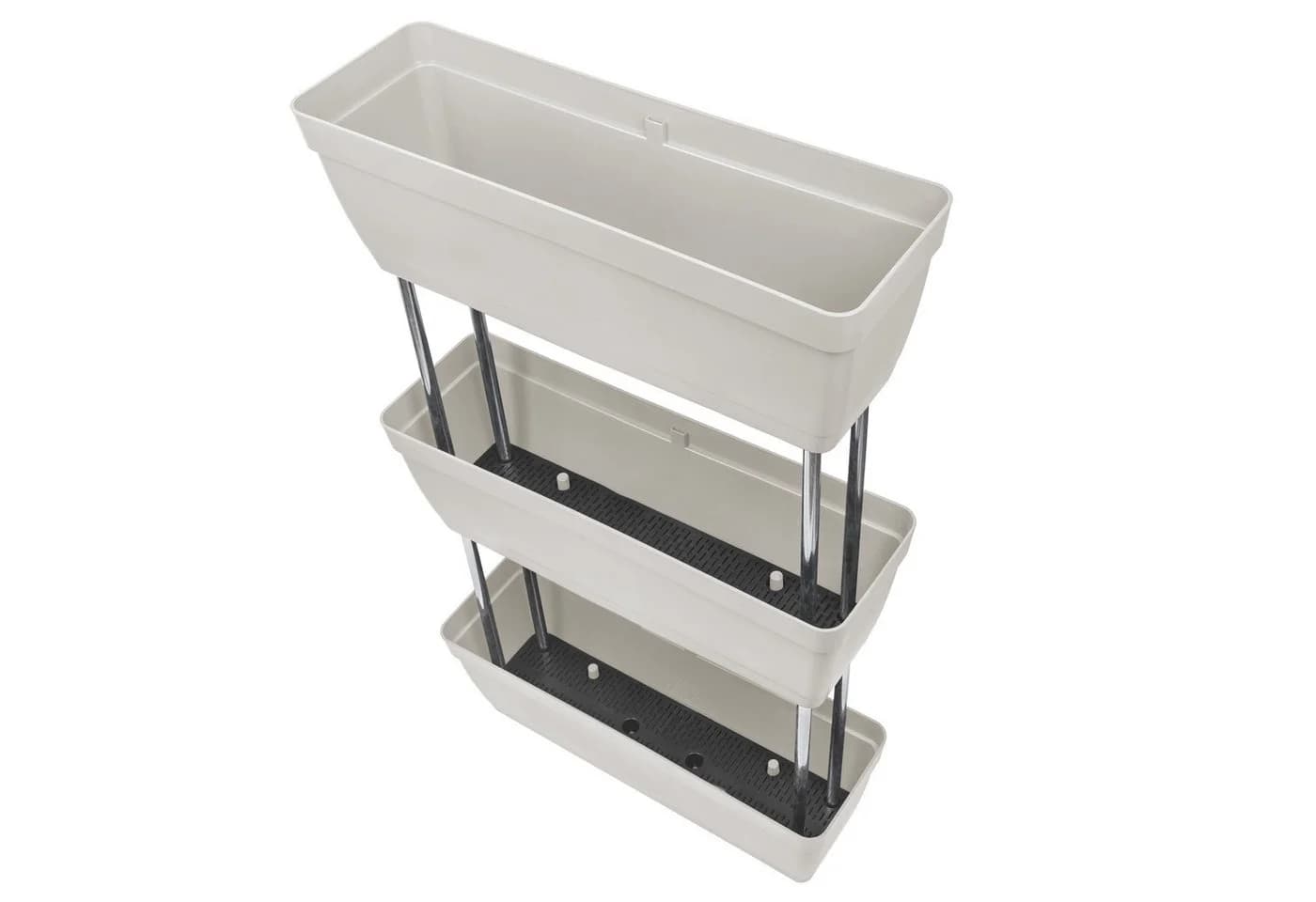 kamelshopping Vertikales Pflanzkasten-Regal mit Wasserspeicher Grau - Bild 2