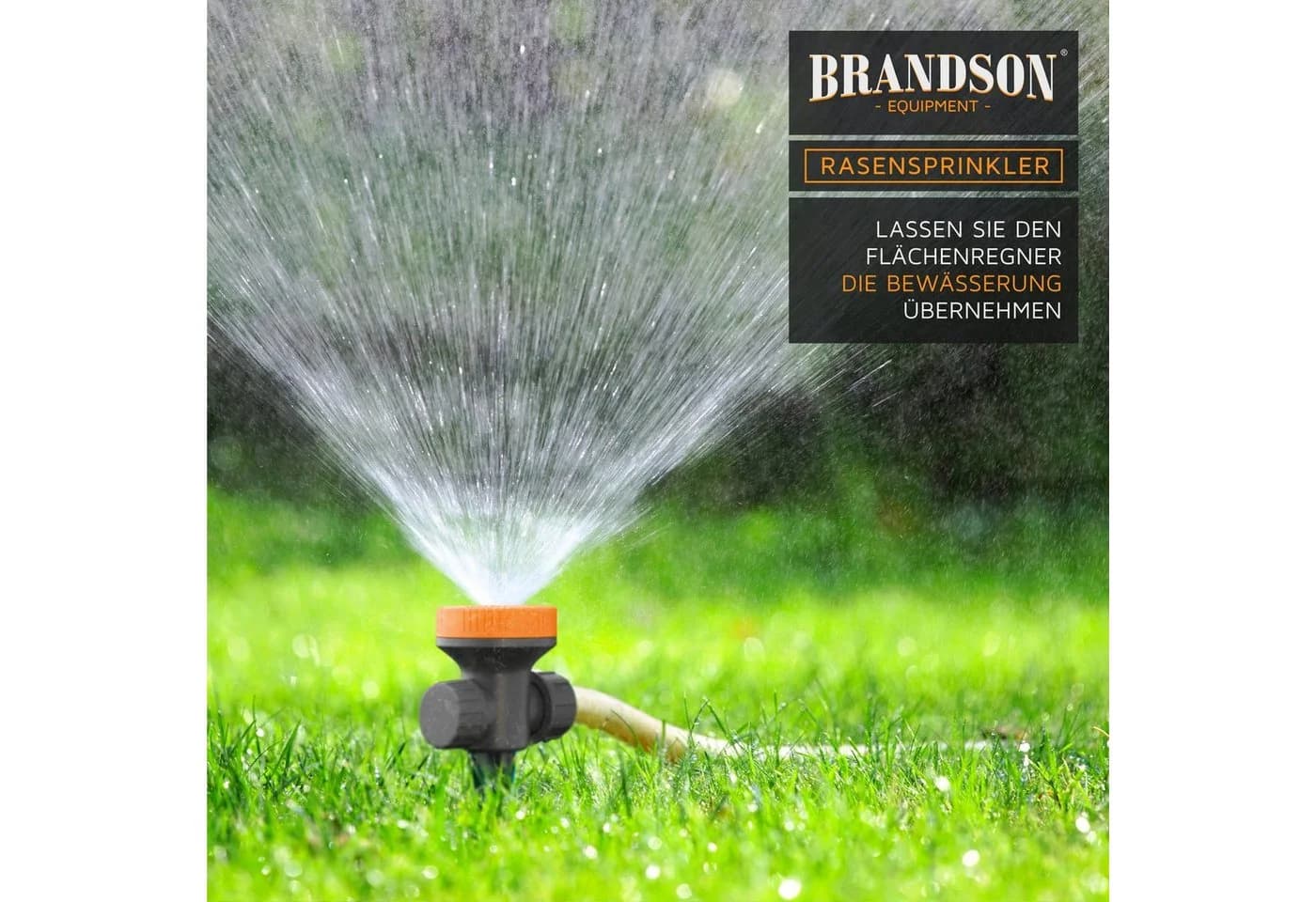 Brandson Versenkregner 5-Fach Rasensprenger Orange-Grau - Bild 3