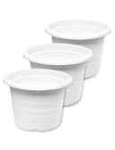 Garronda Blumentopf Set 3er Pack Weiß Kunststoff Bild 2