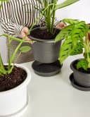 Garronda Blumentopf Set 3er Pack Weiß Kunststoff Bild 3